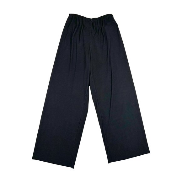 Alex Evenings Size SP Pull On Dress Pants Wide Leg Black VTG Uneven Hem *READ - Picture 1 of 5